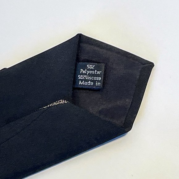 Vintage Bonjour Black Tie with Abstract Design - Picture 6 of 7